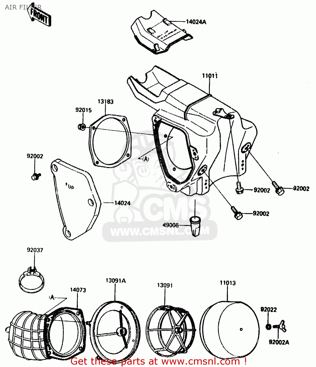 AIR FILTER KX125-E2 1987 EUROPE UK AL