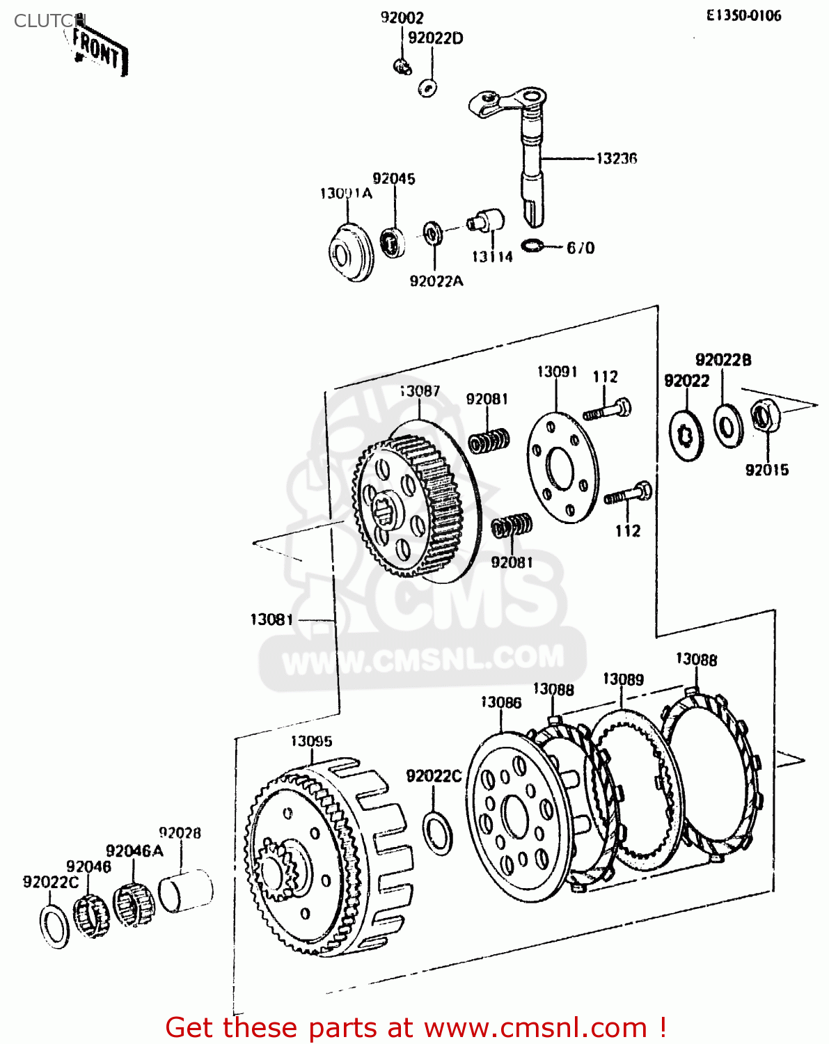CLUTCH KX125-E2 1987 EUROPE UK AL