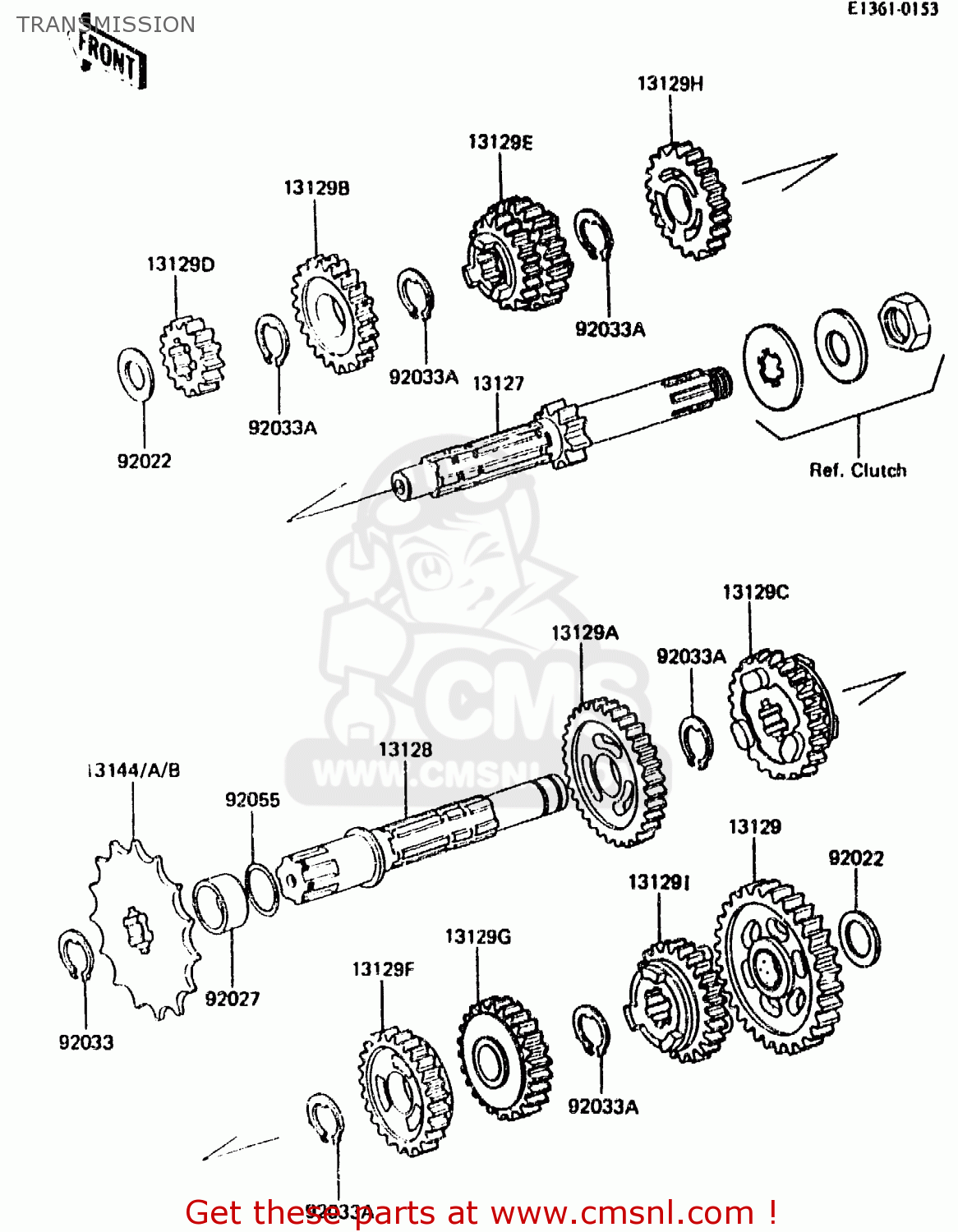 TRANSMISSION KX125-E2 1987 EUROPE UK AL