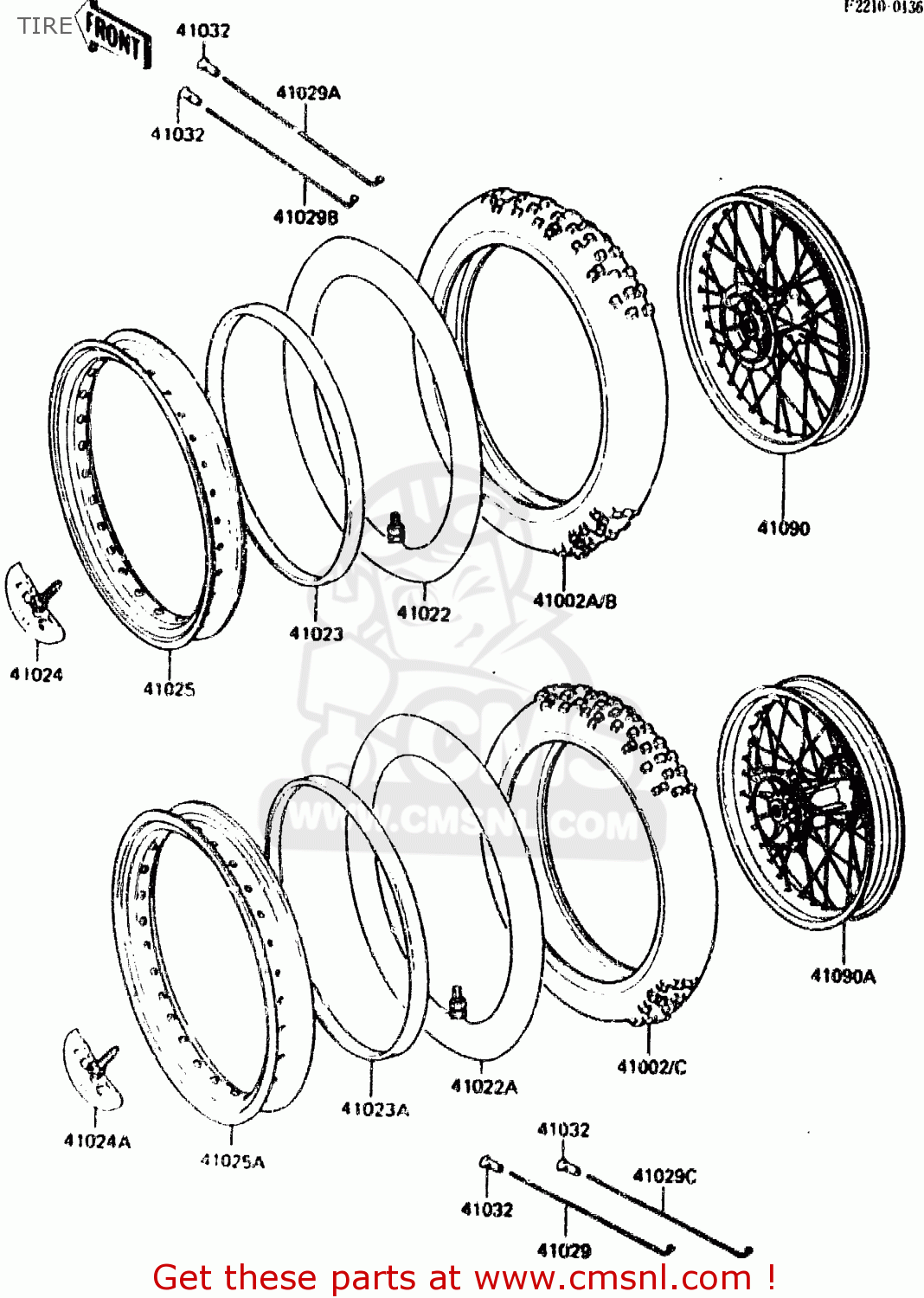 TIRE KX125-E2 1987 EUROPE UK AL