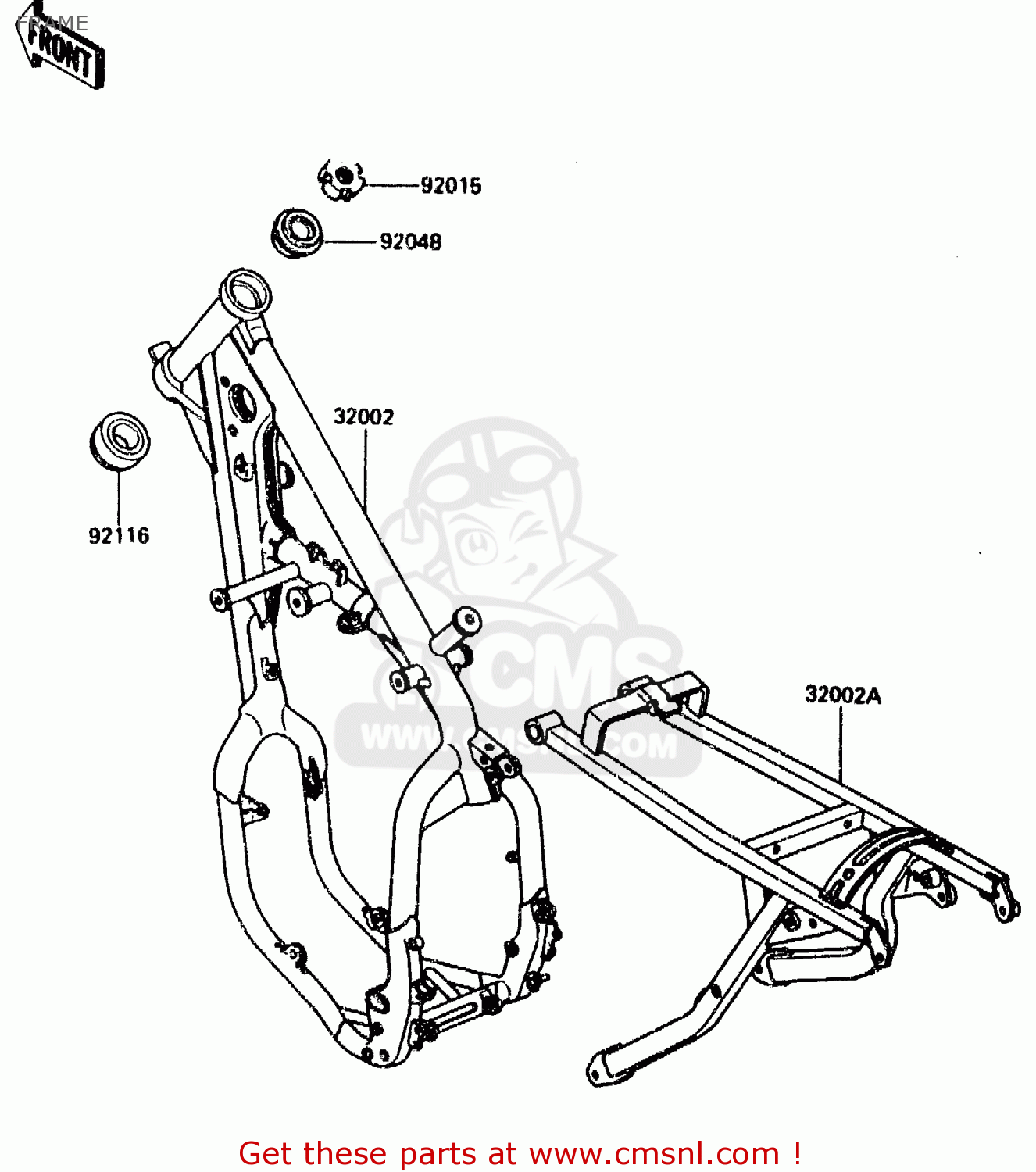 FRAME KX125-E2 1987 EUROPE UK AL