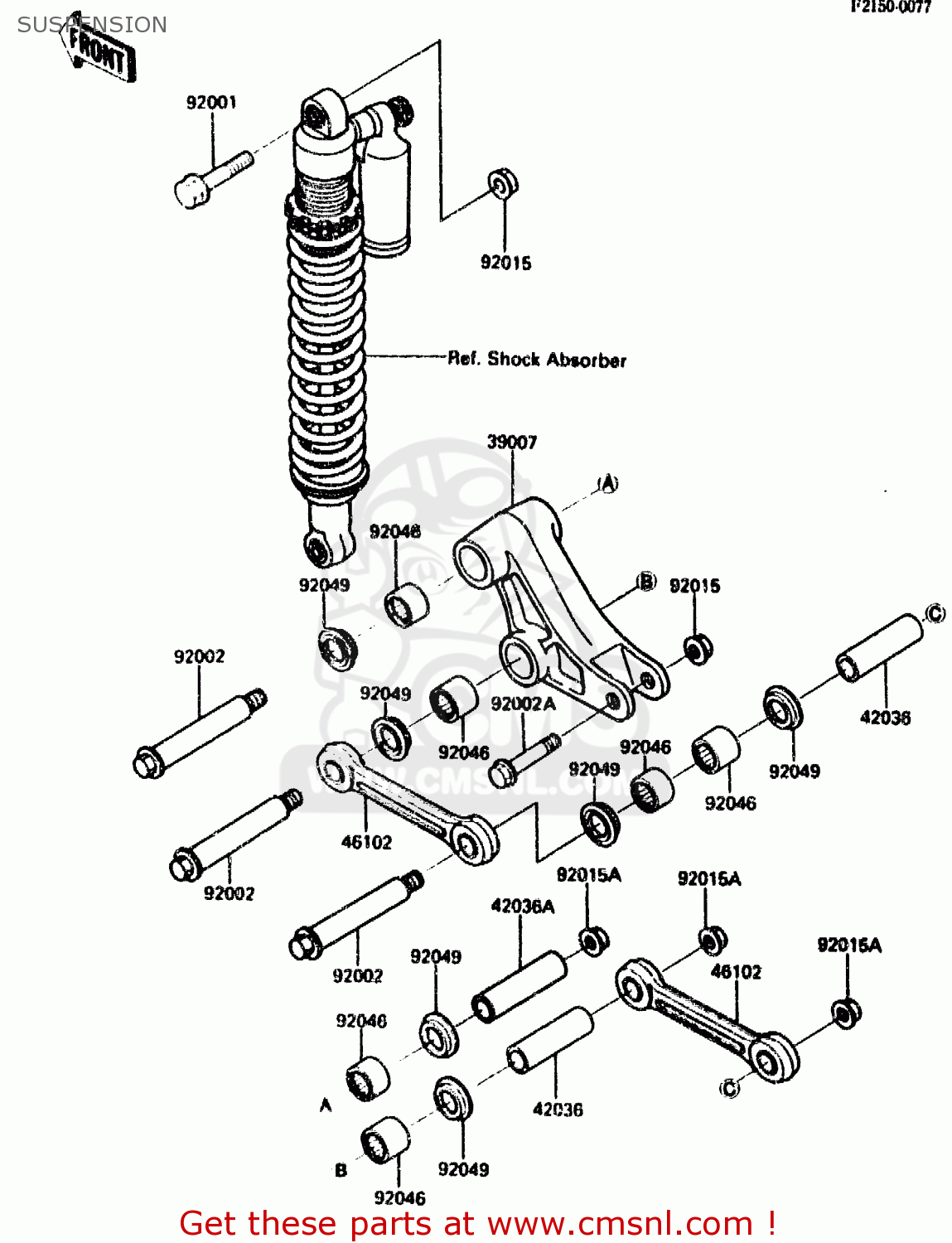 SUSPENSION KX125-E2 1987 EUROPE UK AL