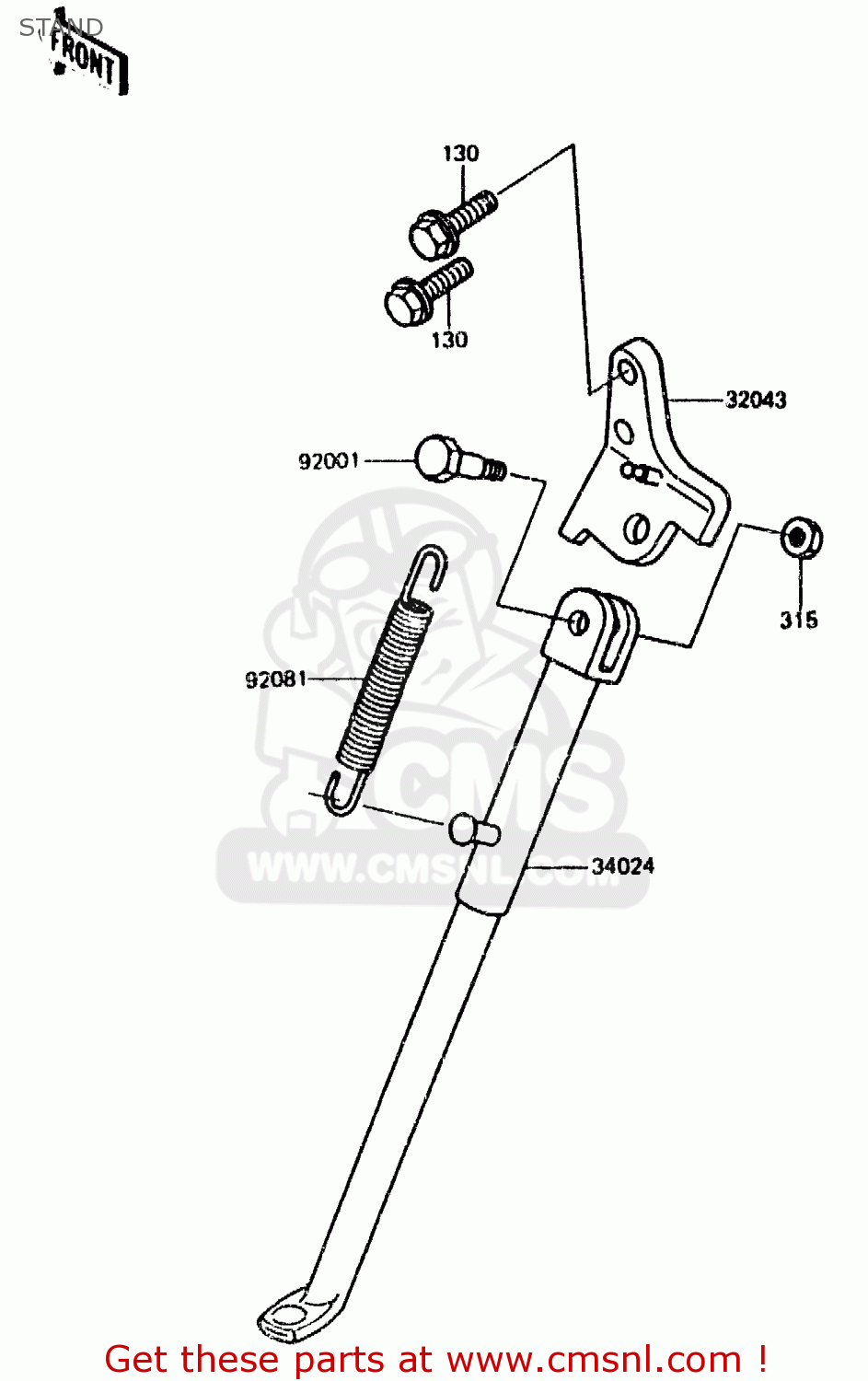 STAND KX125-E2 1987 EUROPE UK AL