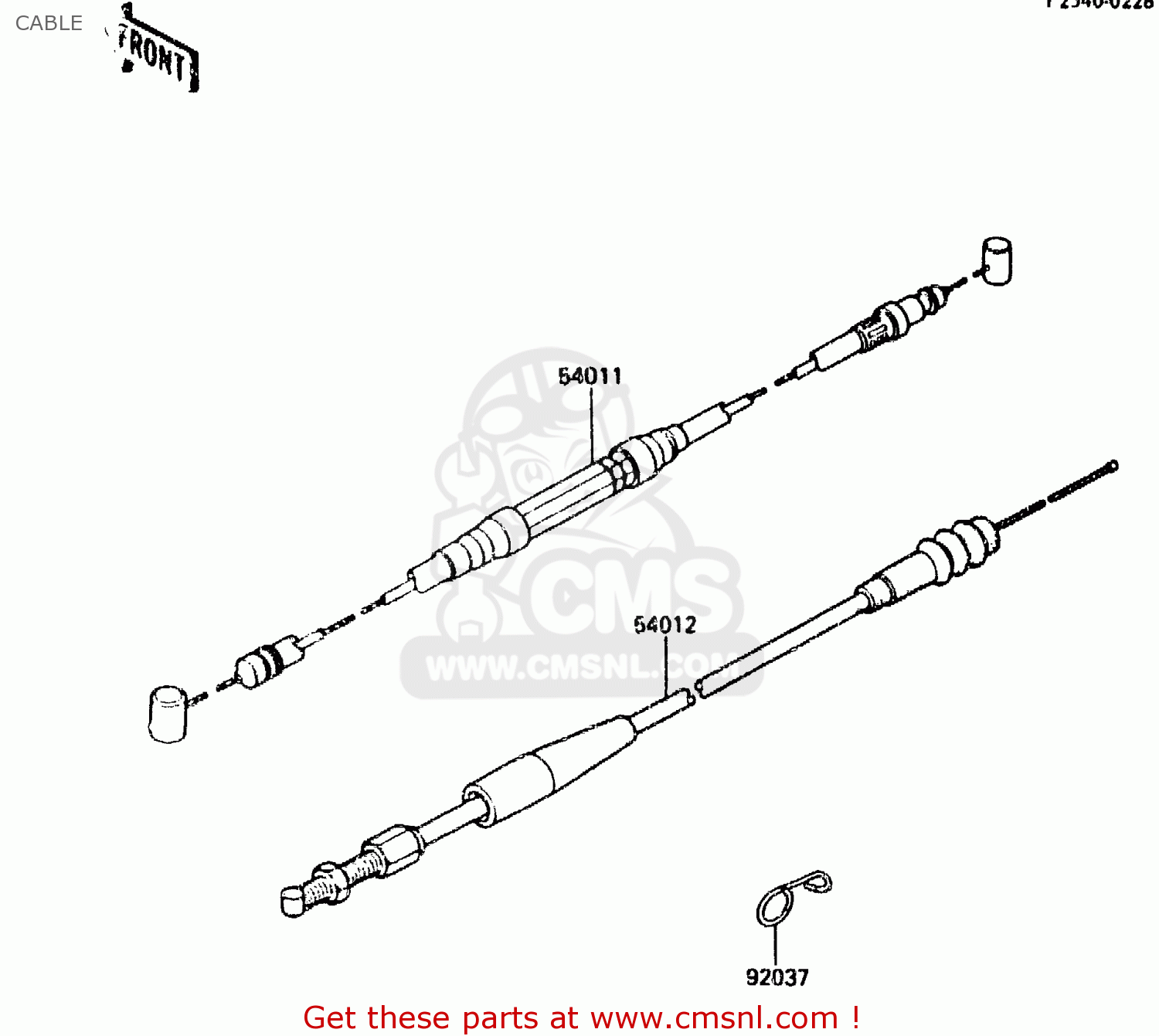 CABLE KX125-E2 1987 EUROPE UK AL