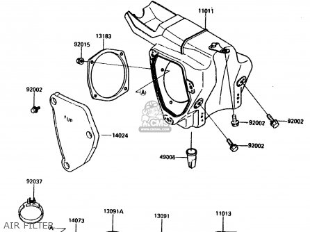 AIR FILTER - KX125-E2 1987 EUROPE UK AL