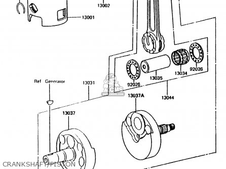 CRANKSHAFT/PISTON - KX125-E2 1987 EUROPE UK AL