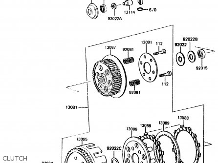 CLUTCH - KX125-E2 1987 EUROPE UK AL