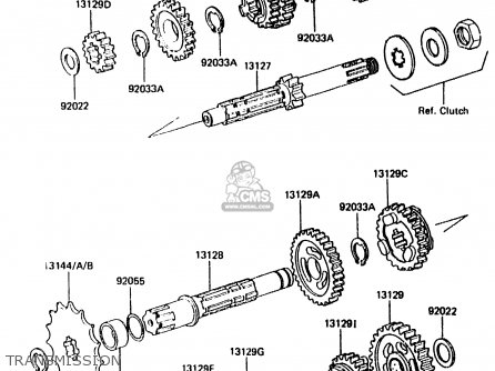 TRANSMISSION - KX125-E2 1987 EUROPE UK AL