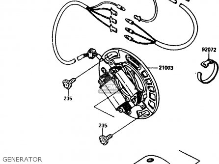 GENERATOR - KX125-E2 1987 EUROPE UK AL