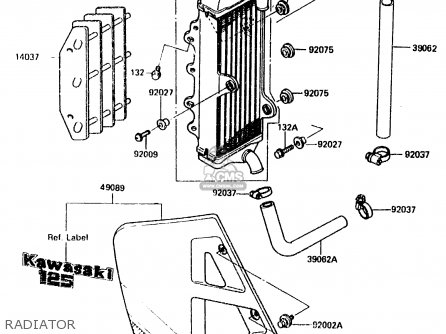 RADIATOR - KX125-E2 1987 EUROPE UK AL