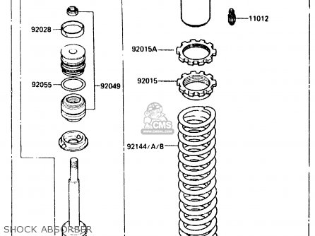 SHOCK ABSORBER - KX125-E2 1987 EUROPE UK AL