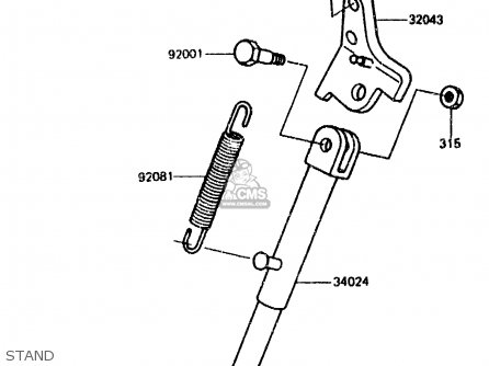 STAND - KX125-E2 1987 EUROPE UK AL