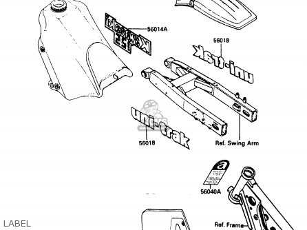 LABEL - KX125-E2 1987 EUROPE UK AL