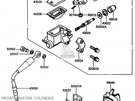 FRONT MASTER CYLINDER - KX125-E2 1987 EUROPE UK AL