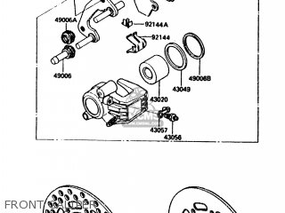 FRONT CALIPER - KX125-E2 1987 EUROPE UK AL