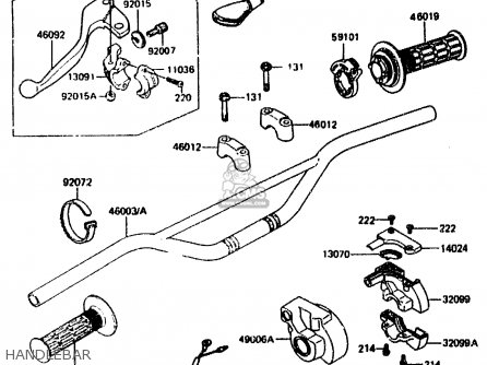 HANDLEBAR - KX125-E2 1987 EUROPE UK AL