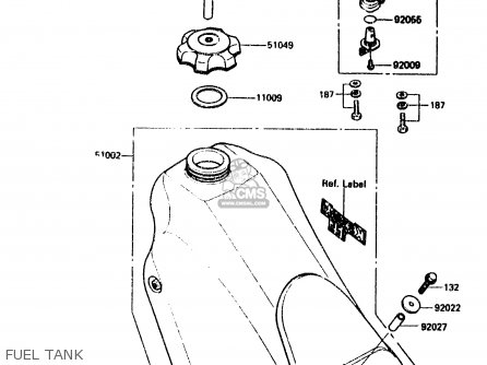 FUEL TANK - KX125-E2 1987 EUROPE UK AL