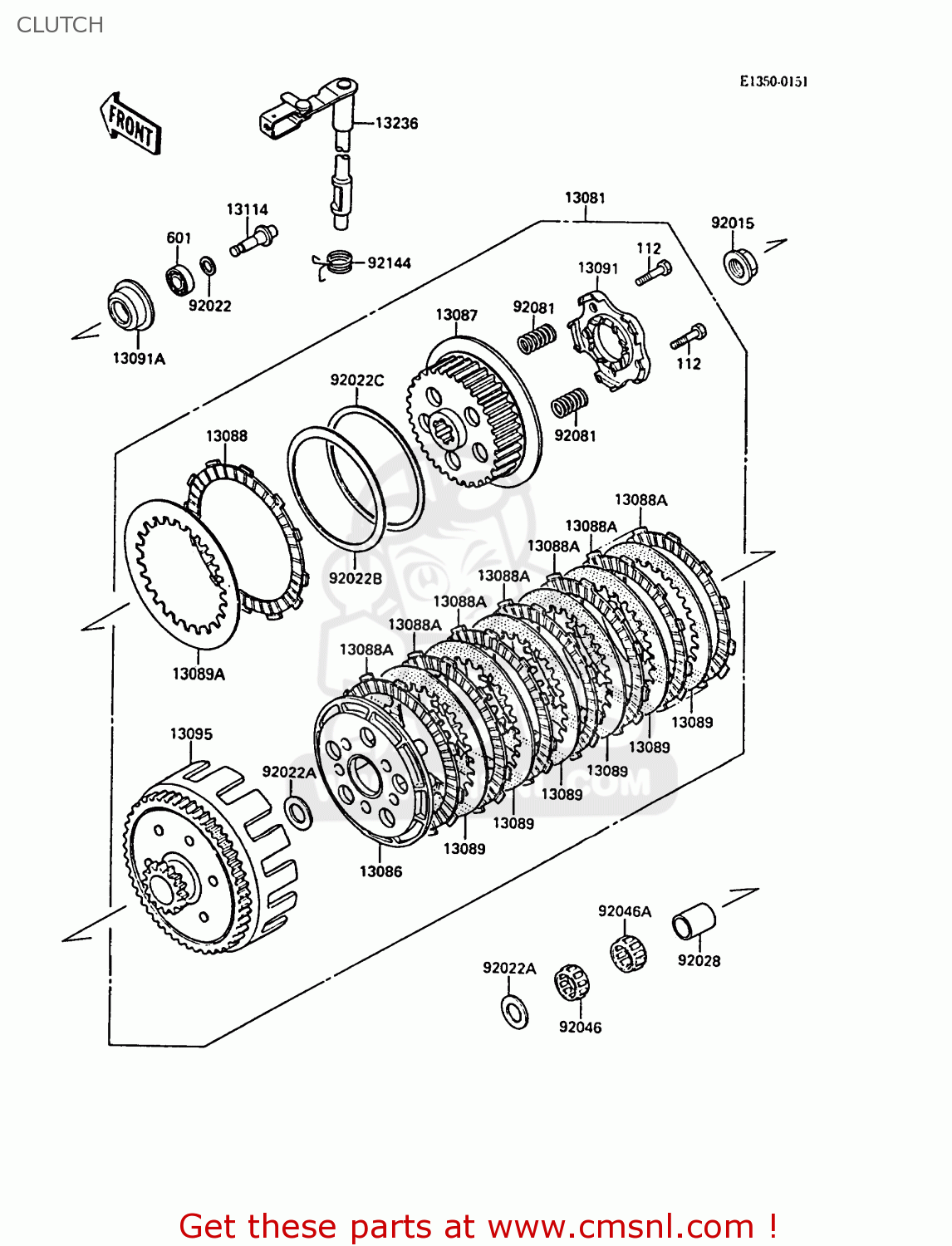 CLUTCH KX125-F1 1988 EUROPE UK AL
