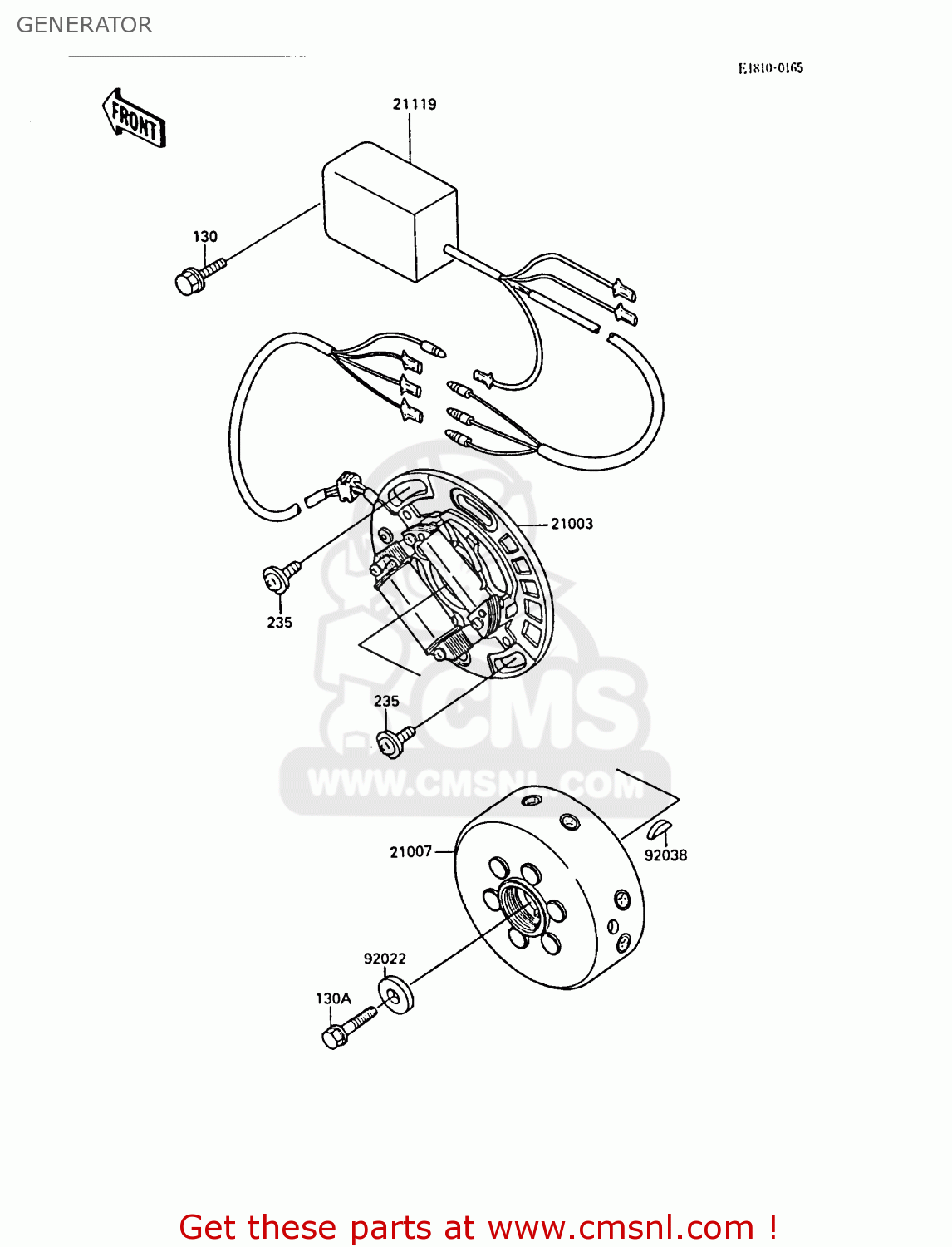 GENERATOR KX125-F1 1988 EUROPE UK AL