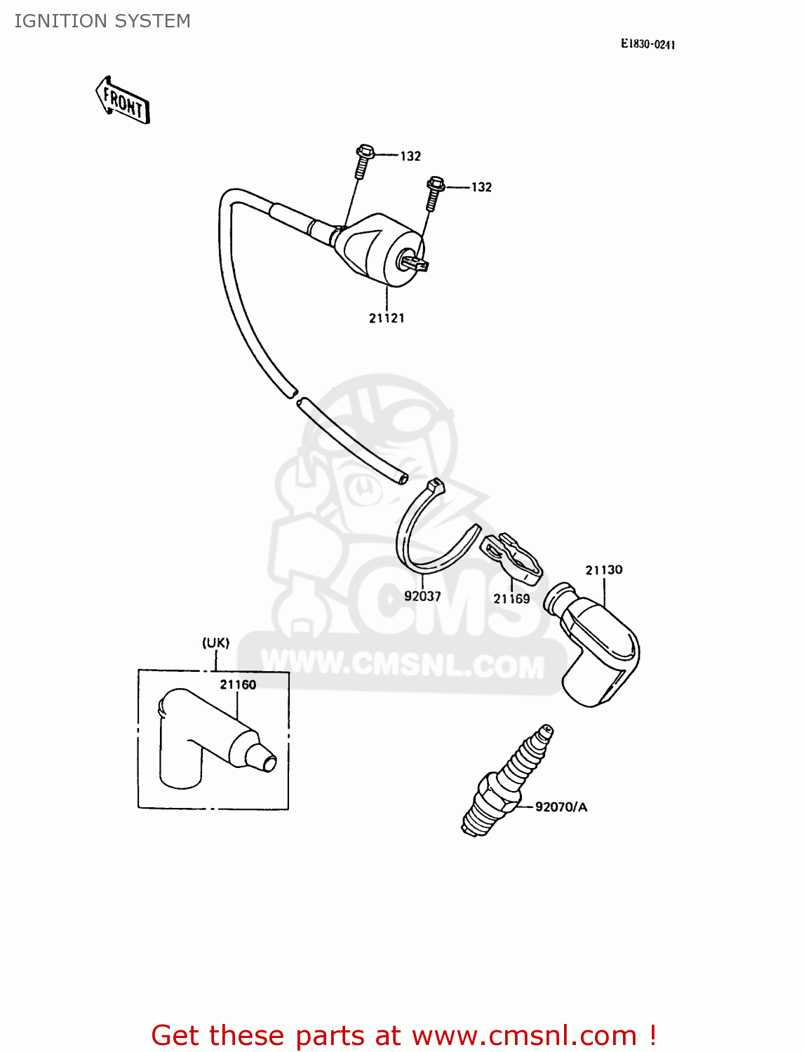 IGNITION SYSTEM KX125-F1 1988 EUROPE UK AL