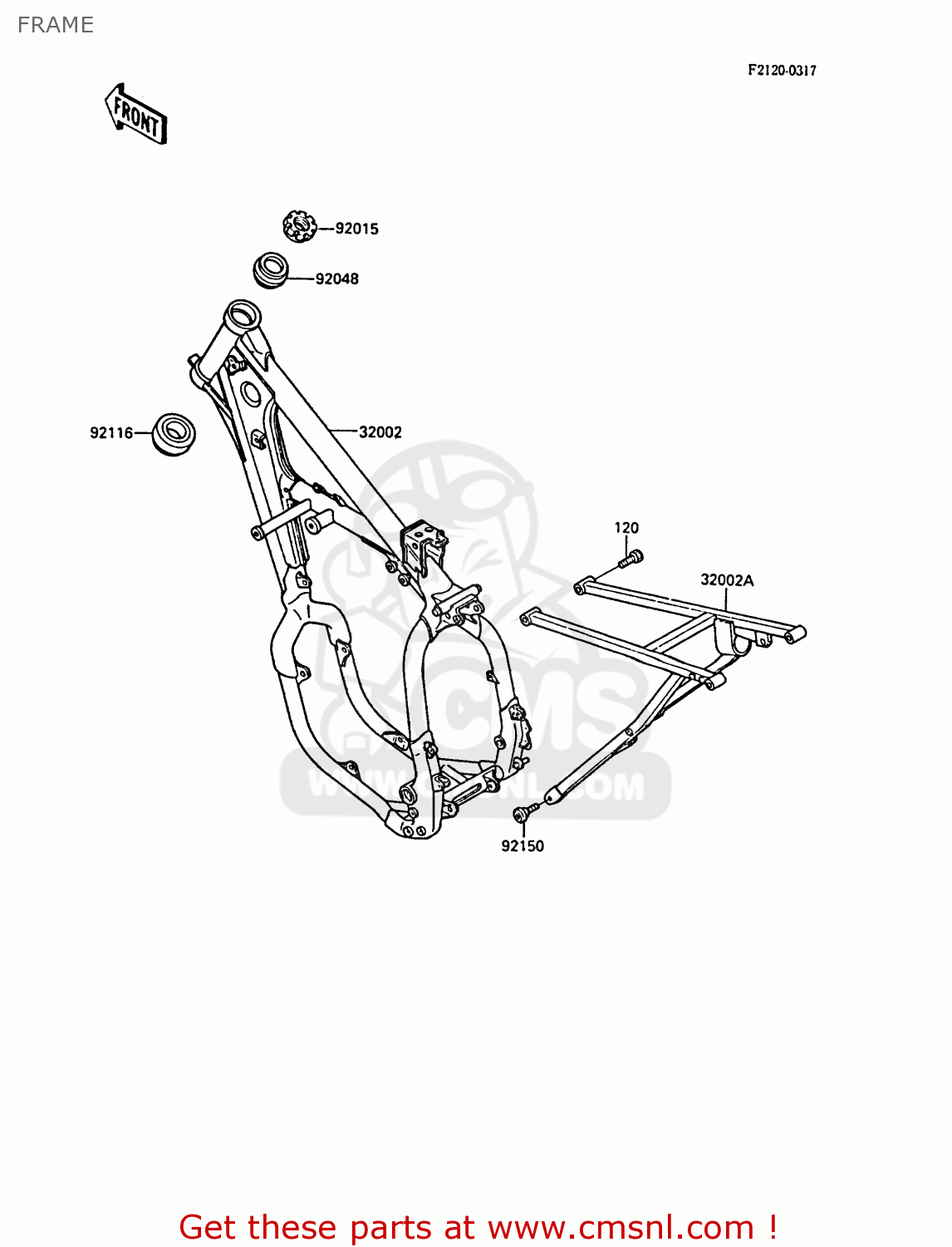 FRAME KX125-F1 1988 EUROPE UK AL
