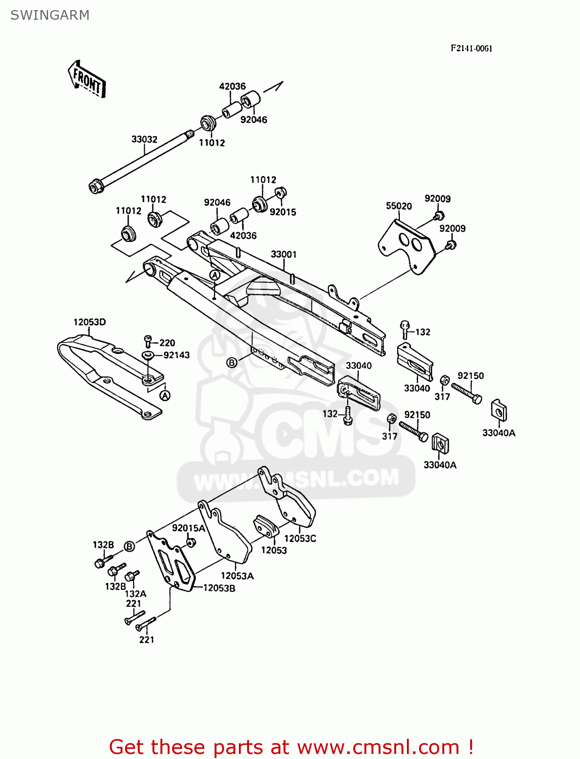 SWINGARM KX125-F1 1988 EUROPE UK AL