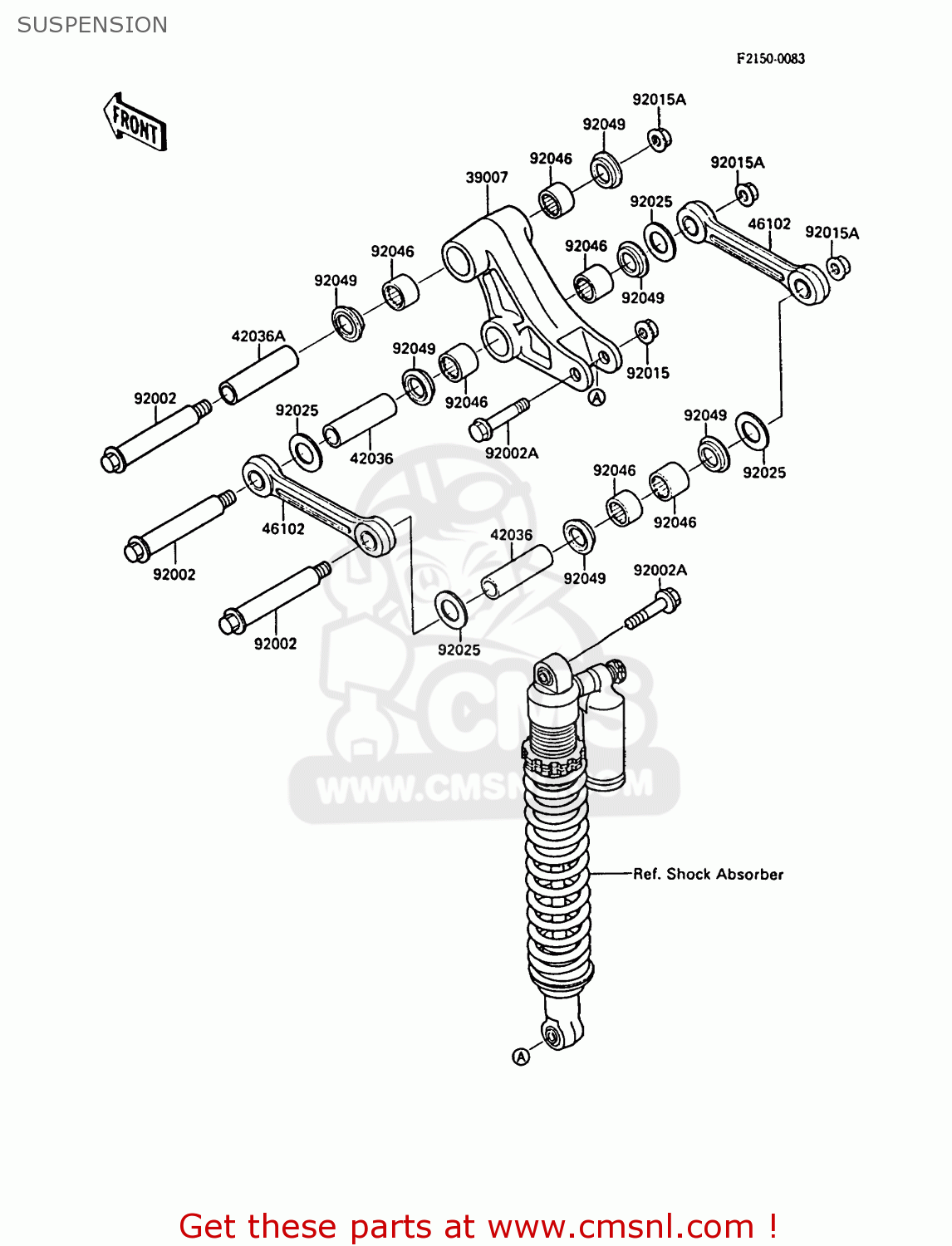 SUSPENSION KX125-F1 1988 EUROPE UK AL