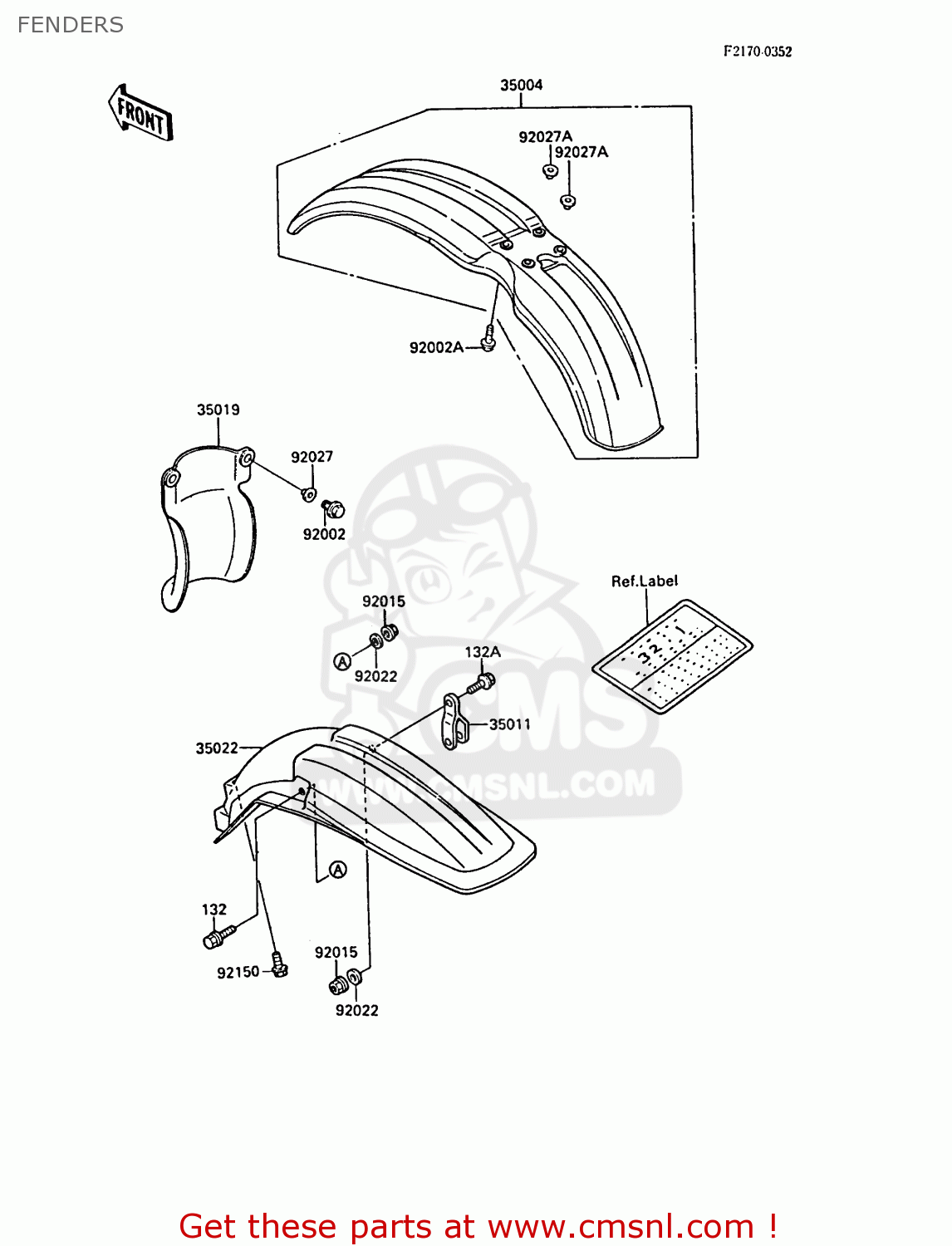 FENDERS KX125-F1 1988 EUROPE UK AL