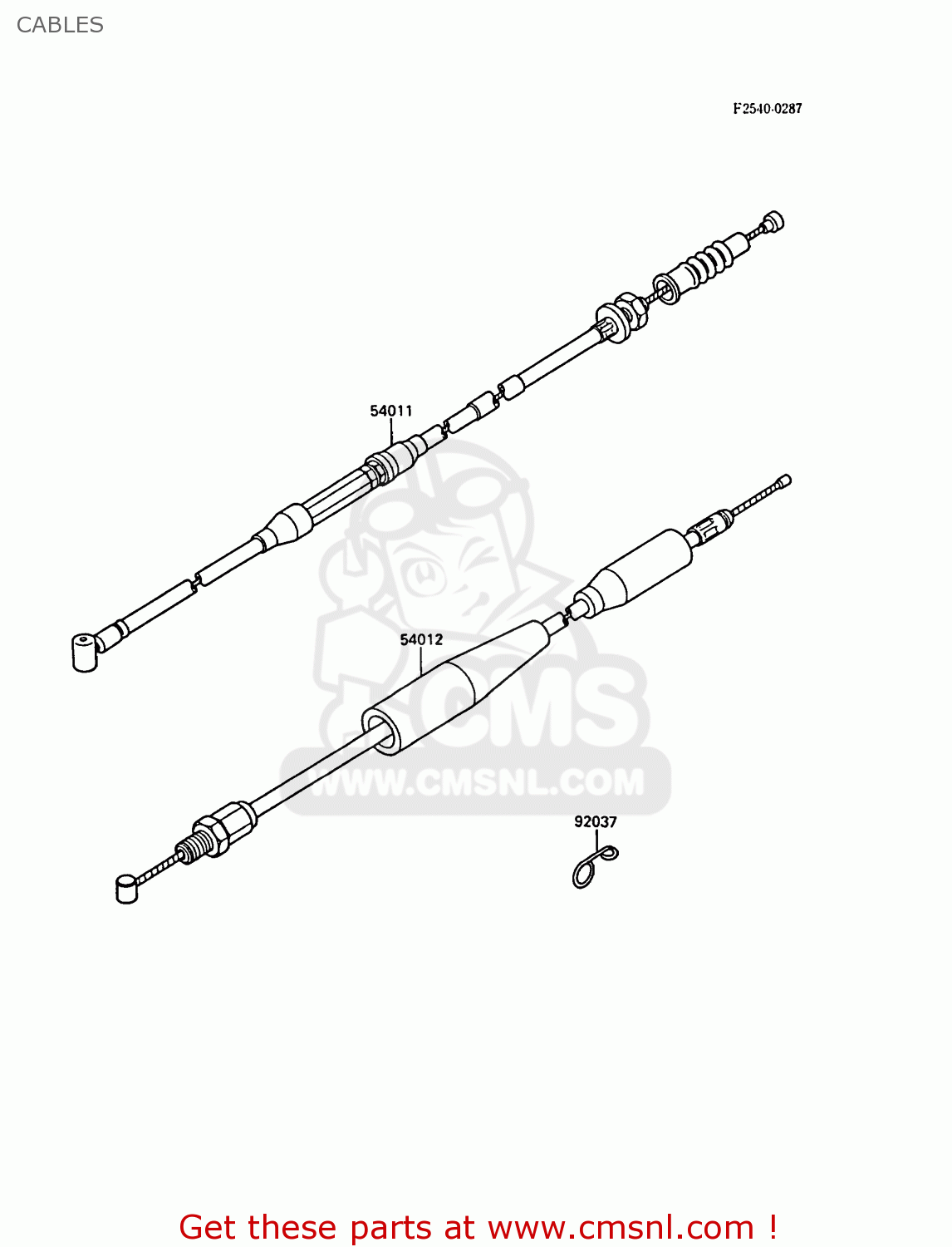 CABLES KX125-F1 1988 EUROPE UK AL