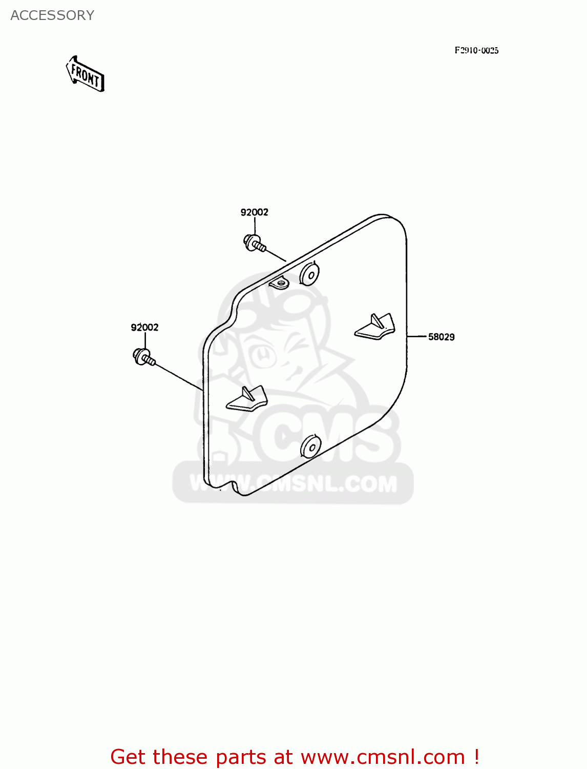 ACCESSORY KX125-F1 1988 EUROPE UK AL