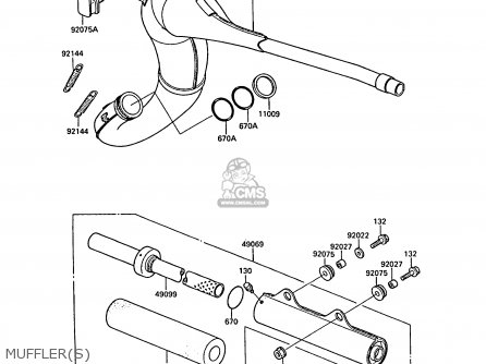 MUFFLER(S) - KX125-F1 1988 EUROPE UK AL