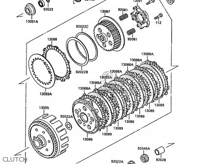 CLUTCH - KX125-F1 1988 EUROPE UK AL