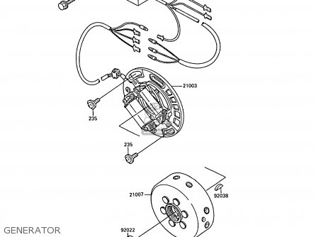 GENERATOR - KX125-F1 1988 EUROPE UK AL