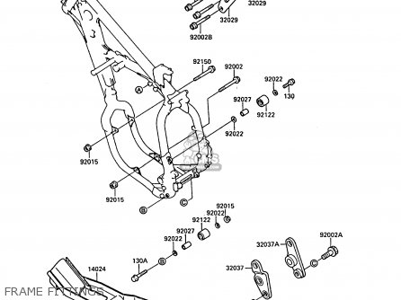 FRAME FITTINGS - KX125-F1 1988 EUROPE UK AL