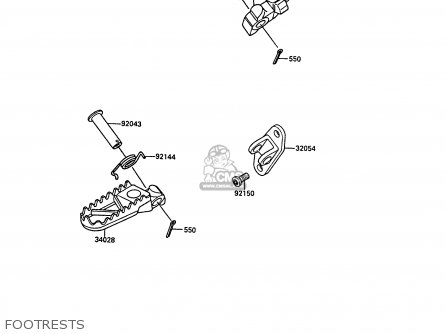 FOOTRESTS - KX125-F1 1988 EUROPE UK AL