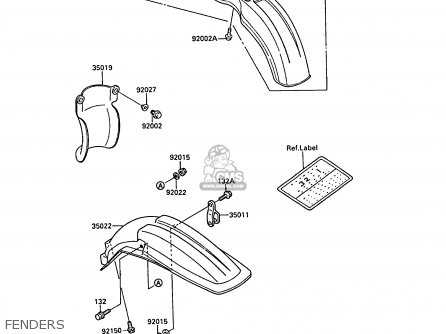 FENDERS - KX125-F1 1988 EUROPE UK AL