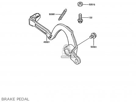 BRAKE PEDAL - KX125-F1 1988 EUROPE UK AL