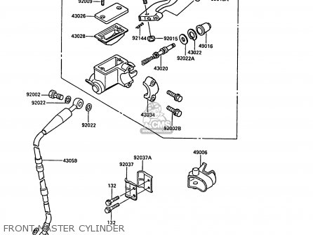 FRONT MASTER CYLINDER - KX125-F1 1988 EUROPE UK AL