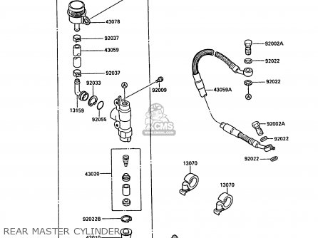 REAR MASTER CYLINDER - KX125-F1 1988 EUROPE UK AL