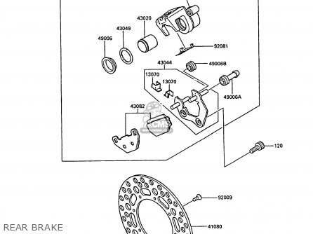 REAR BRAKE - KX125-F1 1988 EUROPE UK AL