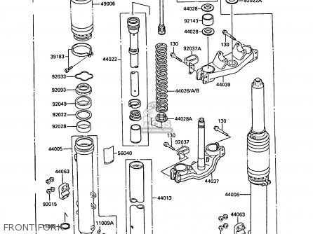 FRONT FORK - KX125-F1 1988 EUROPE UK AL
