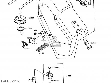 FUEL TANK - KX125-F1 1988 EUROPE UK AL