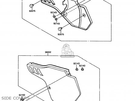 SIDE COVERS - KX125-F1 1988 EUROPE UK AL