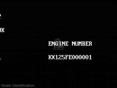 Model Identification - KX125-F1 1988 EUROPE UK AL