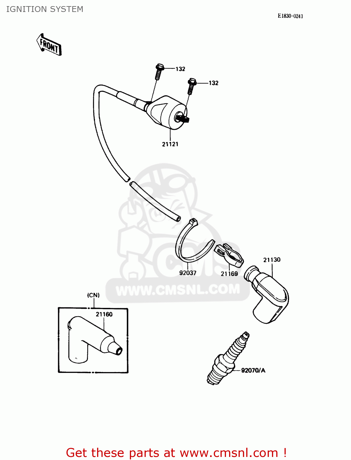 IGNITION SYSTEM KX125-F1 1988 USA CANADA