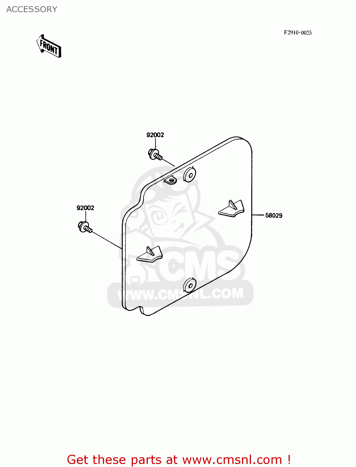 ACCESSORY KX125-F1 1988 USA CANADA