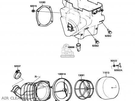 AIR CLEANER - KX125-F1 1988 USA CANADA