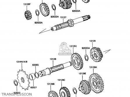 TRANSMISSION - KX125-F1 1988 USA CANADA