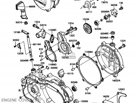ENGINE COVER(S) - KX125-F1 1988 USA CANADA