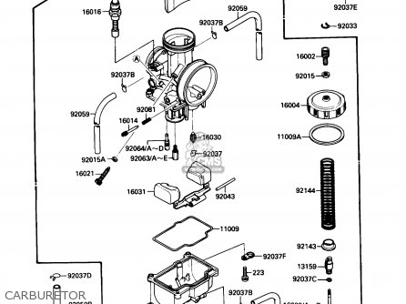 CARBURETOR - KX125-F1 1988 USA CANADA